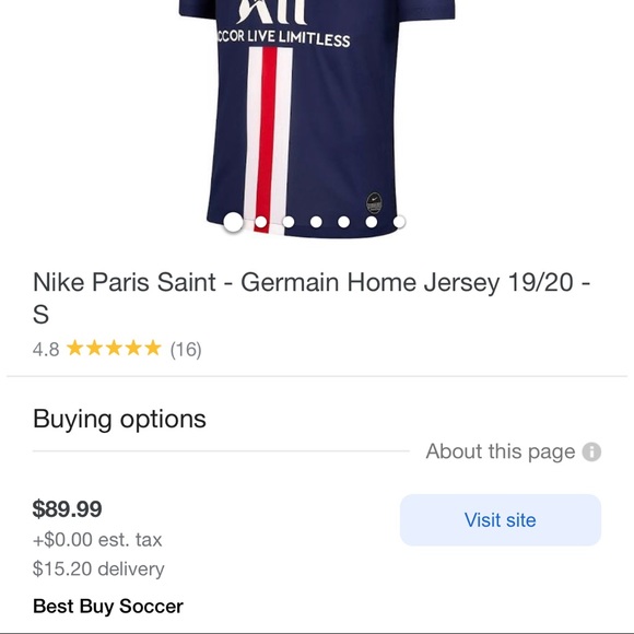 Nike Paris Saint-Germain home Jersey 2XL - Picture 3 of 16